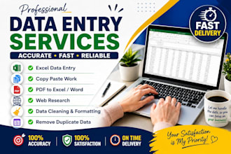 do accurate data entry ,copy paste,and excelwork