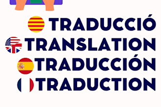 translate your text from english to catalan or spanish