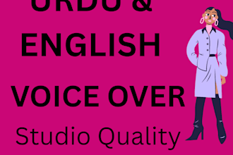 do natural urdu and punjabi  voice over for food ads and reel