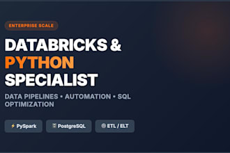 build databricks pipelines, python automation, and sql data solutions