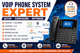 setup freepbx fusionpbx asterisk 3cx ringcentral voip system