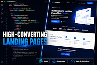 build a high converting react or next js landing page