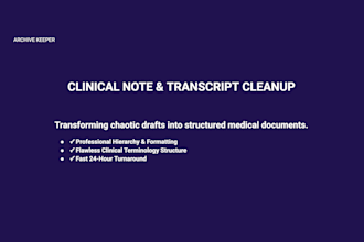 format and structure your medical or clinical notes