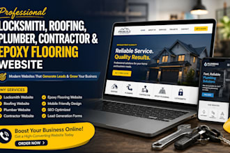 locksmith website epoxy flooring website roofing plumber website design