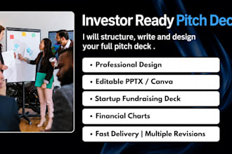 design a professional investor pitch deck presentation