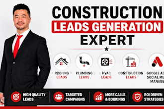 construction leads roofing plumbing hvac leads google ads social media manager