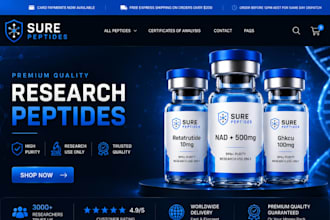 build peptide website peptide store research peptide woocommerce peptide website