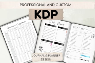 design professional KDP journals, planners and workbook interiors