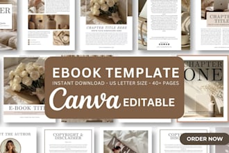 design editable canva ebook, workbook, pdf lead magnet, canva ebook and workbook