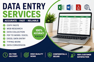 do data entry, copy paste and web research