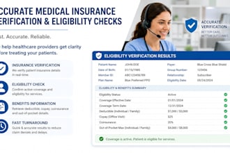 provide accurate medical insurance verification and eligibility checks