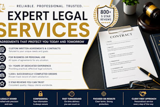 draft custom and legally enforceable contracts, agreements, and legal letters