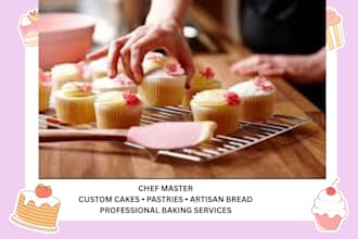 bake custom cakes, pastries, artisan bread, desserts and create unique recipes