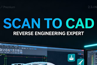 do professional reverse engineering from 3d cad scan to cad model and step file