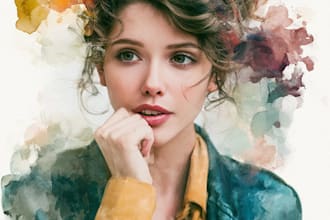 paint landscapes in watercolor style