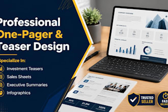 design a one pager report, template