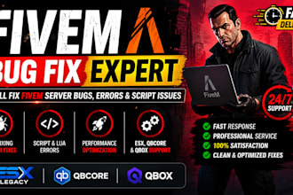fix fivem server bugs, scripts errors, and performance issues