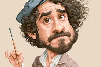 draw artistic cartoon caricatures
