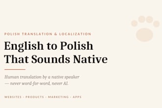 translate and localize english to polish that sounds native