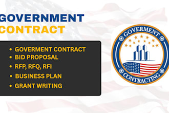 write winning government contract, write bid proposal business plan, rfq rfp