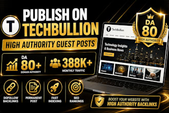 publish a guest post on techbullion DR 81