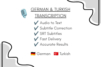 transcribe and correct german subtitles and audio accurately