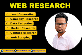 do web research, web scraping and data collection