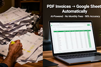 build ai invoice parser and PDF data extractor to google sheets using gpt ai