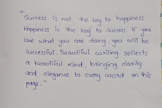 do high quality english and malayalam handwriting work