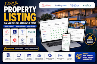 property listing on airbnb , booking com, vrbo, viator, pms, pricelab, beds24