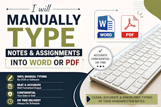 manually type notes and assignments into word or PDF
