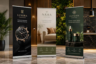 design a professional roll up banner or pull up banner