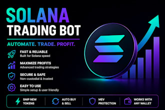 build solana arbitrage bot, solana volume bot, telegram bot, crypto trading bot