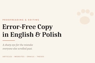 proofread and edit your english or polish text