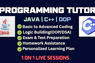 be your expert programming tutor for c plus plus and java