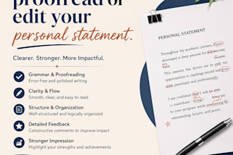 edit and proofread your personal statement