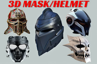 sculpt custom cosplay mask 3d mask 3d helmet cosplay armor stl mask for 3d print
