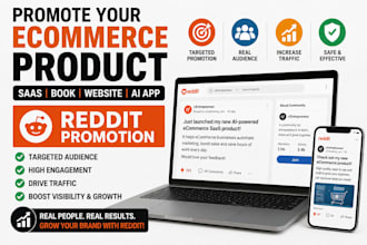 promote your ecommerce product saas book website ai app using reddit promotion