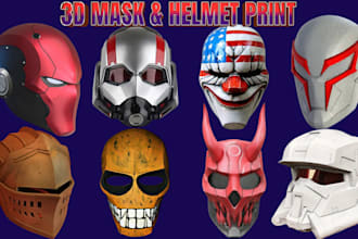 sculpt wearable 3d cosplay helmet 3d mask cosplay armor anime mask stl model