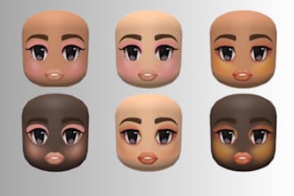 design premium roblox ugc faces with flawless mesh optimization