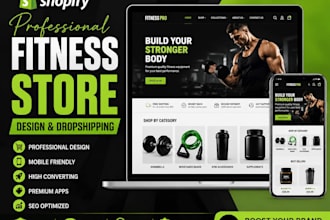 build a professional shopify fitness store for dropshipping and branding