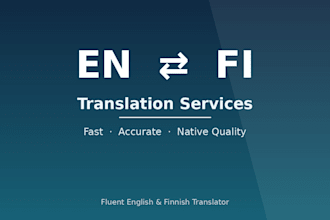 translate from finnish to english and english to finnish