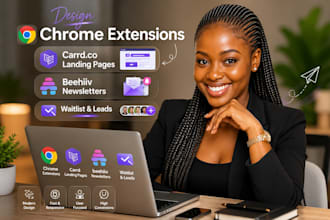 design chrome extensions carrd co landing page beehiiv newsletter waitlist leads