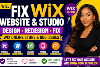 fix wix website studio design redesign wix online store fix wix bug issue