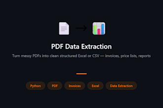 extract PDF data to excel with python