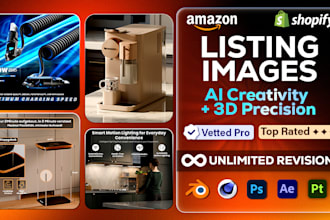 create amazon listing images with 3d product shots