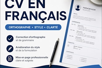 proofread your cvs and covers letter in french