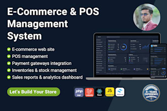 build a professional ecommerce or pos management custom solutions