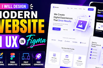 design modern website UI UX in figma