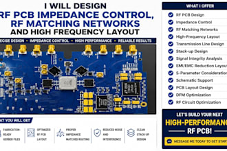 design rf pcb impedance control, rf matching networks and high frequency layout